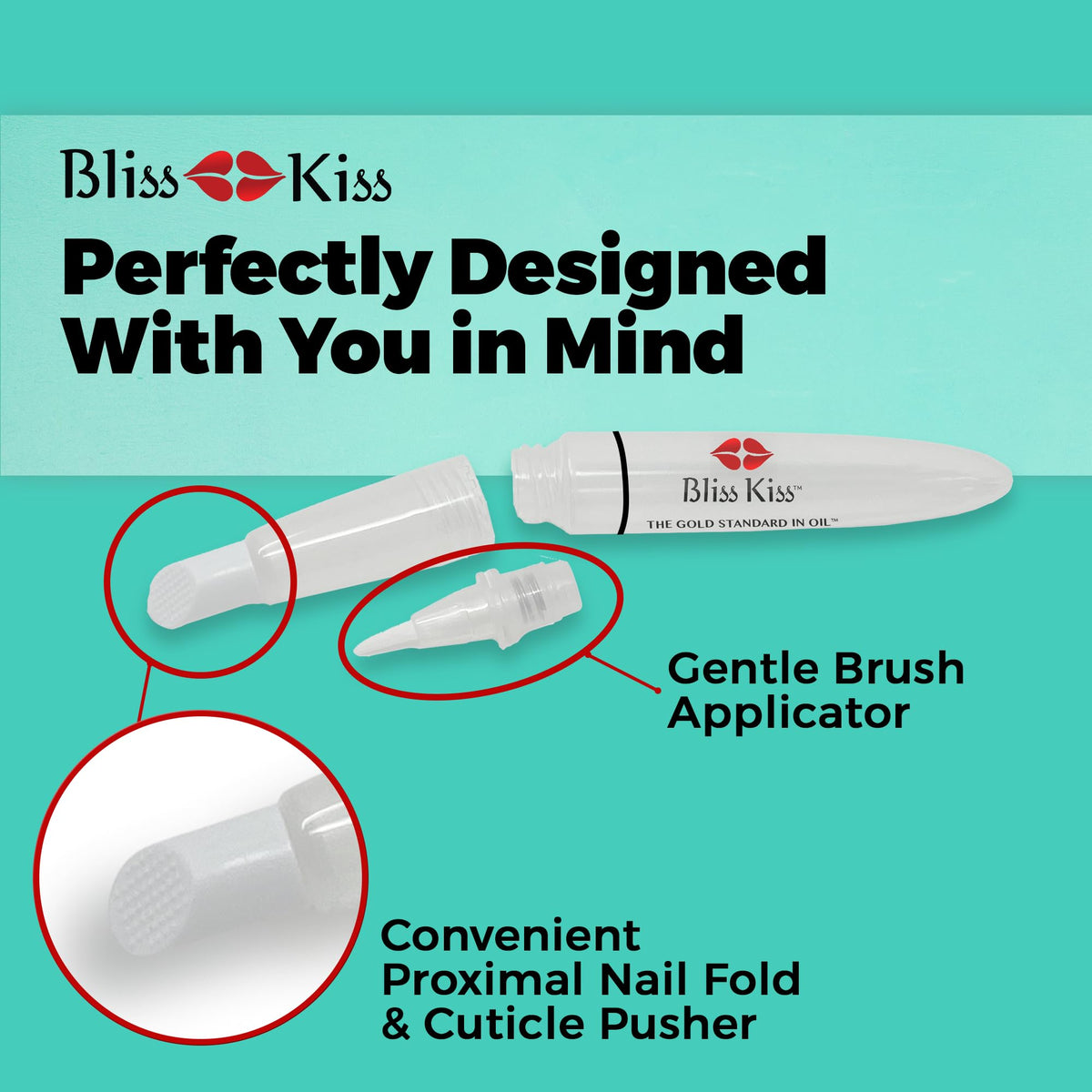 Bliss Kiss refillable pen isolated on white background