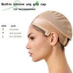 Close up of silicone strips on CorkHead wig grip cap