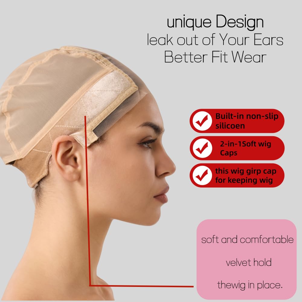 Transparent lace area of CorkHead glueless wig cap