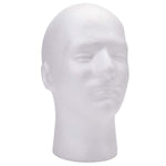Pair of portable Foraineam male mannequin heads for salon hairpiece styling