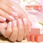 Orange foam nail buffer blocks for manicure