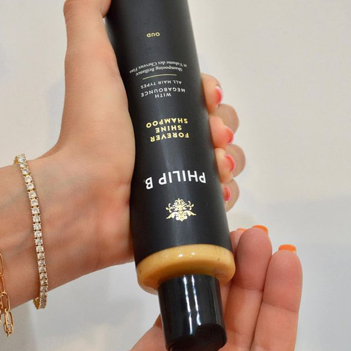 Philip B botanical luxury hair care product packaging for smooth and bouncy hair styling