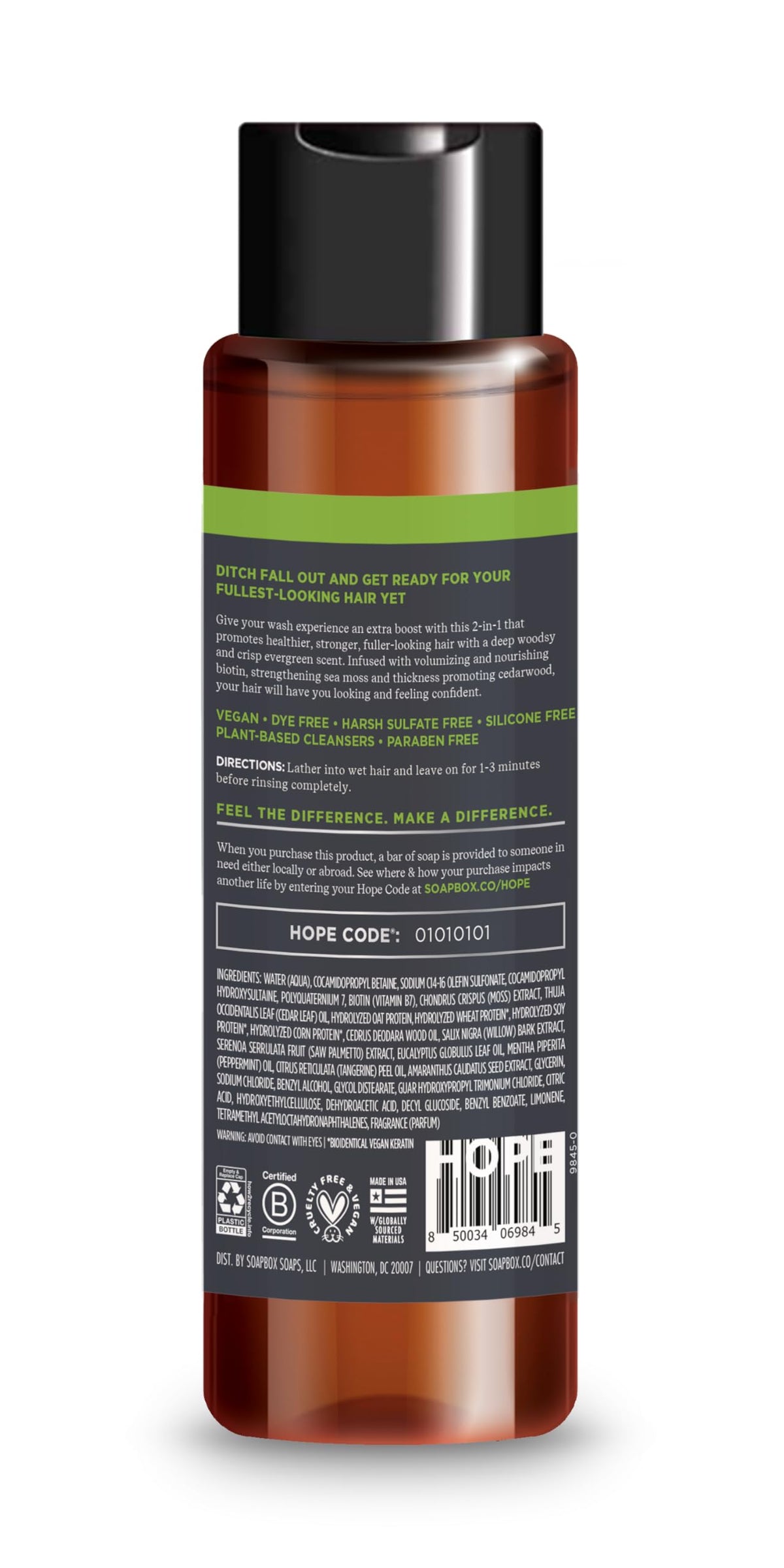 Texture and consistency of Soapbox Thick and Full shampoo