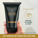 Just For Men Control GX Plus THK shampoo label detail.