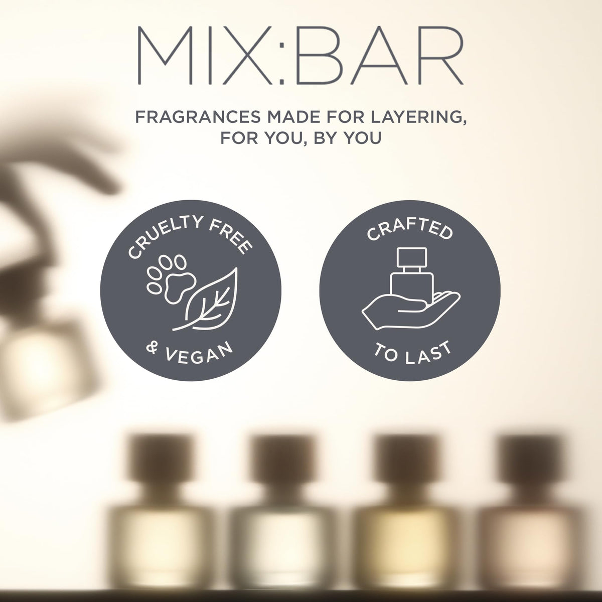 MIX:BAR Vanilla Bourbon warm vanilla and sandalwood scented body spray close up