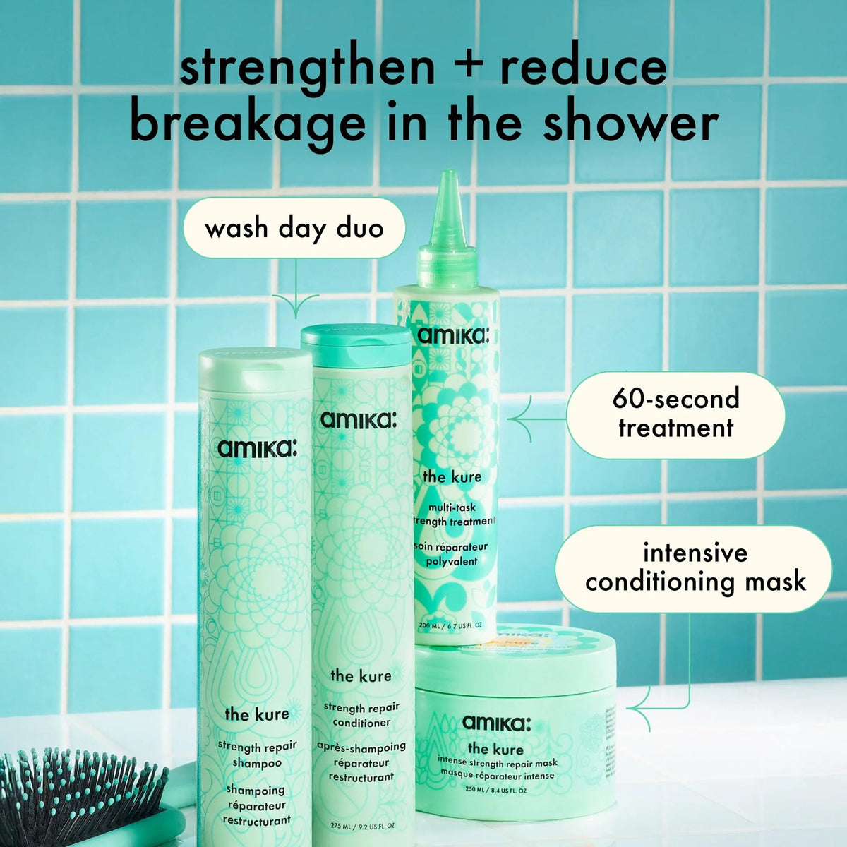 Amika The Kure conditioner bottle side profile view
