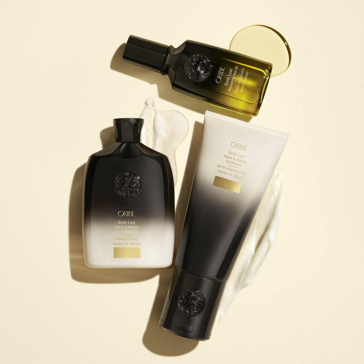 Oribe salon quality deep conditioning treatment close up angle view.