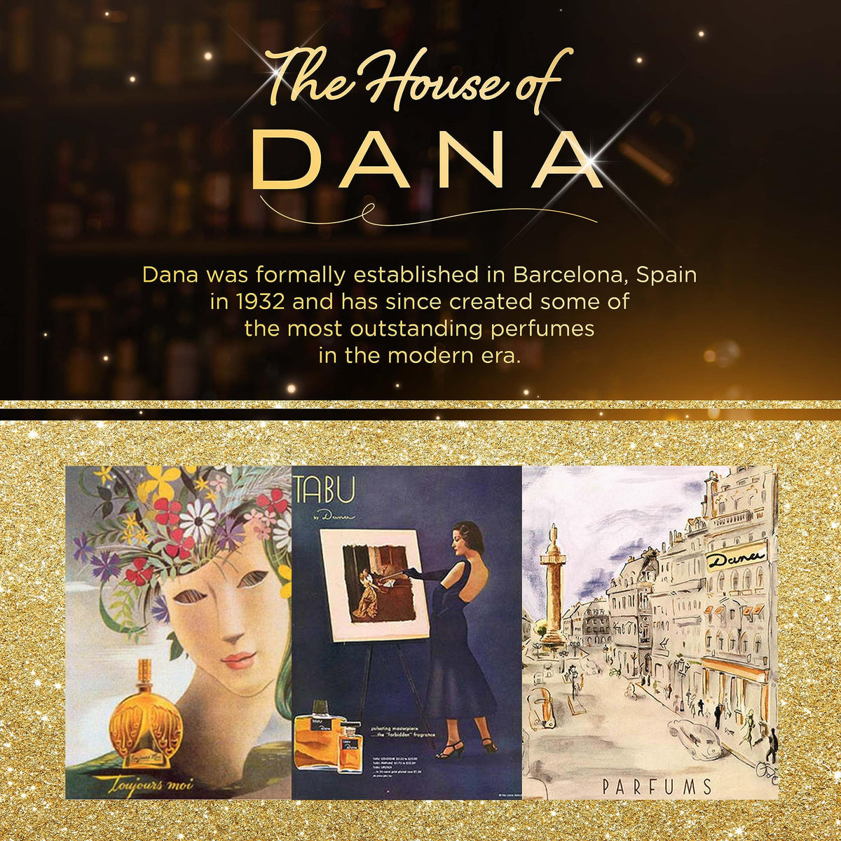 Full collection view of Dana Toujours Moi 4 ounce bottle