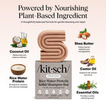Kitsch Rice Water Shampoo Bar side angle displaying the three point two ounce size
