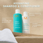 Moroccanoil moisture shampoo bottle for professional hair hydration care