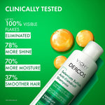 Vichy anti-dandruff hair treatment bottle showing fluid ounce measurement