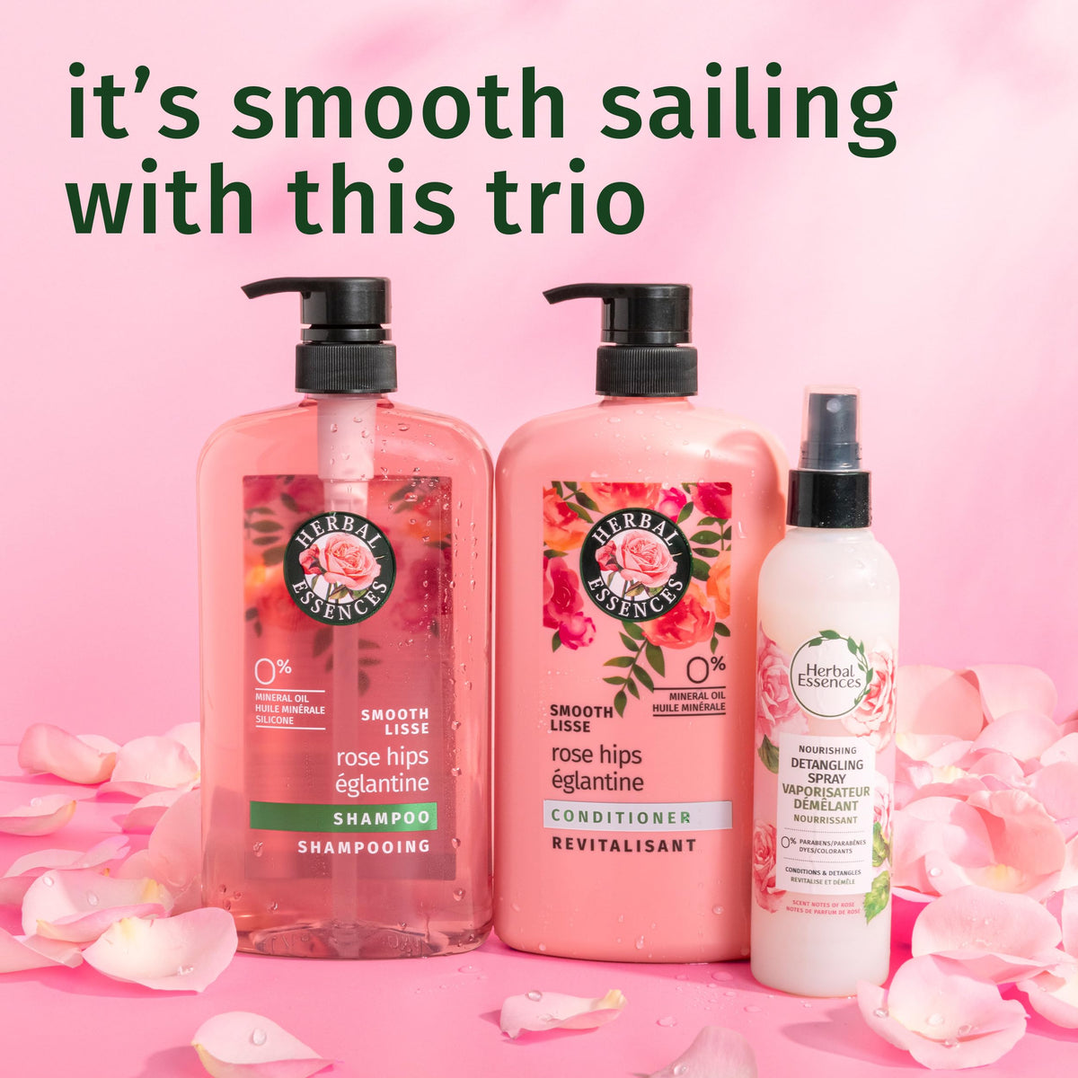 Herbal Essences color safe rose hips smoothing shampoo text verification view