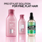 Close up of the professional grade volumizing hair product for daily salon care