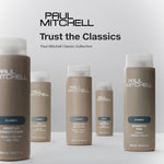Lush lathering Paul Mitchell Awapuhi daily shampoo bottle for adding shine and body