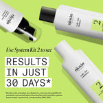 Close-up of Nioxin System 2 daily volumizing cleanser for fine untreated thinning hair.