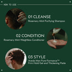 Premium Aveda purifying formula for adding shine and body to fine hair