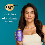OGX hair thickening shampoo with Vitamin B7 biotin product back label showing ingredients