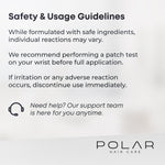 Polar Hair Care ammonia free shampoo dye bottle back label