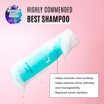 Malibu C pH 9 clarifying shampoo bottle for product buildup removal packaging detail