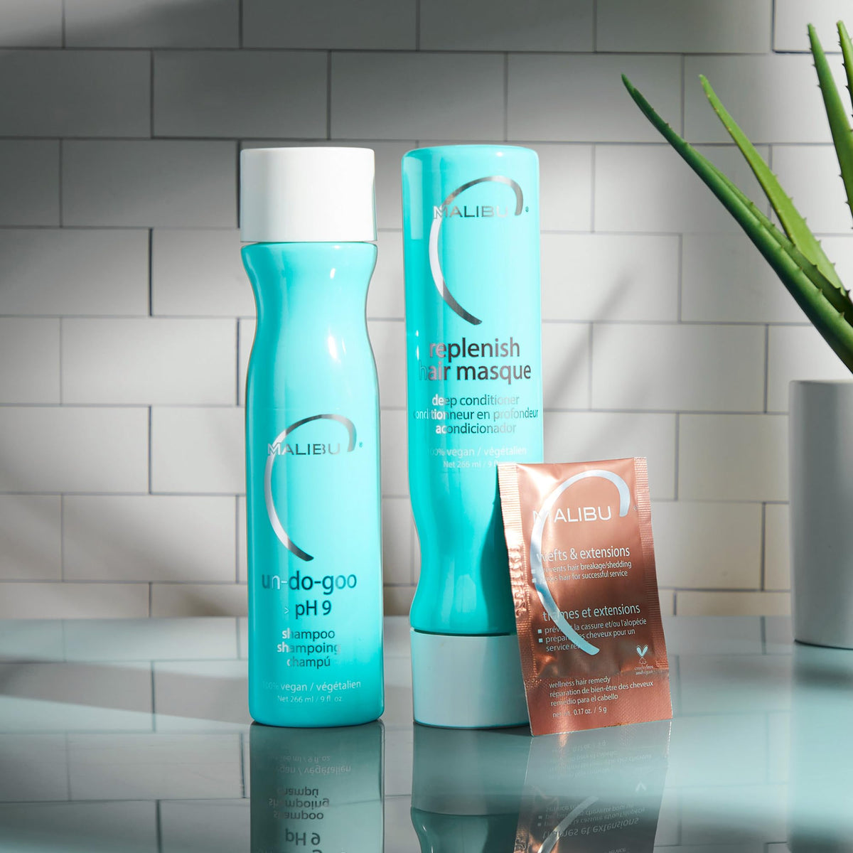 Malibu C orange and vanilla scented deep cleansing shampoo for scalp health