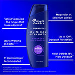 Authentic USA imported clinical strength dandruff defense shampoo packaging detail.