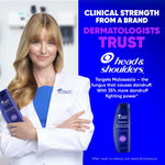 Head and Shoulders seborrheic dermatitis relief formula back label and directions.