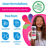 Premium imported USA haircare for managing kids curly textures gently