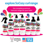 SoCozy kids curl shampoo ten point five fluid ounce bottle close up