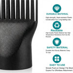 Two piece blow dryer attachment set including narrow concentrator and straightening comb