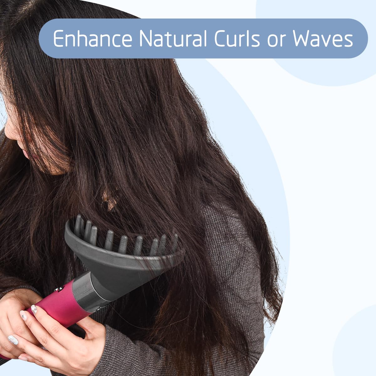 Funteck grey hair diffuser nozzle for Dyson Supersonic