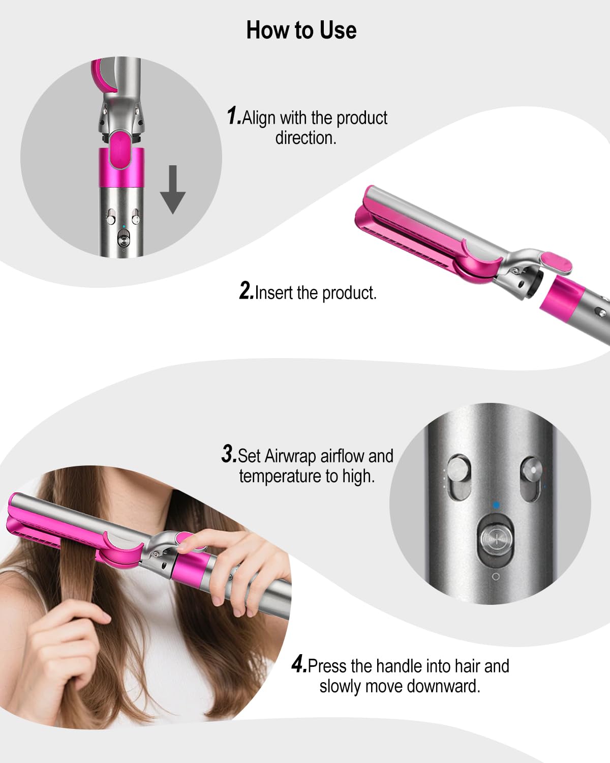 User demonstrating smooth styling with airflow attachment