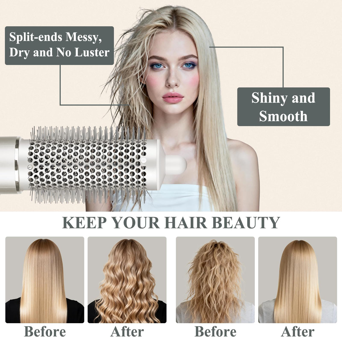 Chivixe brush attachment showing honeycomb ventilation holes