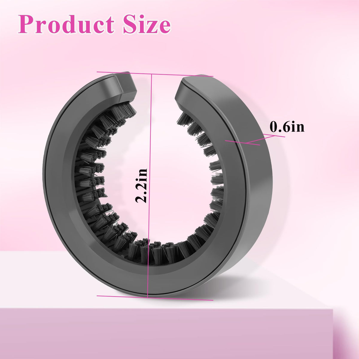Close up of 360 degree Dyson hair dryer filter brush