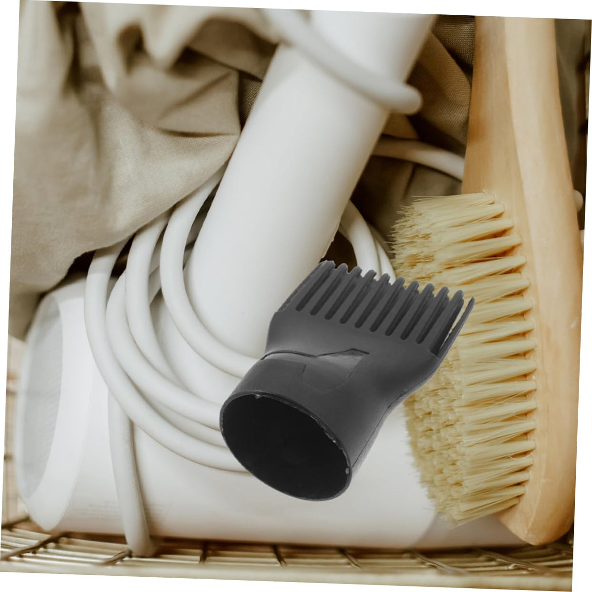Universal fit hair dryer comb nozzle for detangling