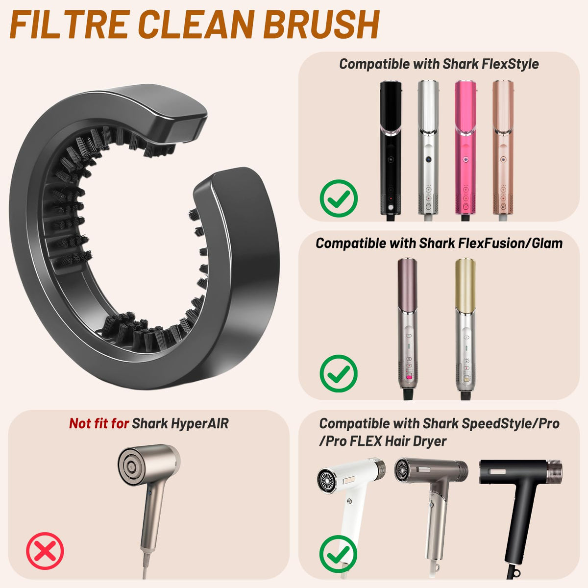 AFDD brush demonstrating 360-degree cleaning on Shark dryer