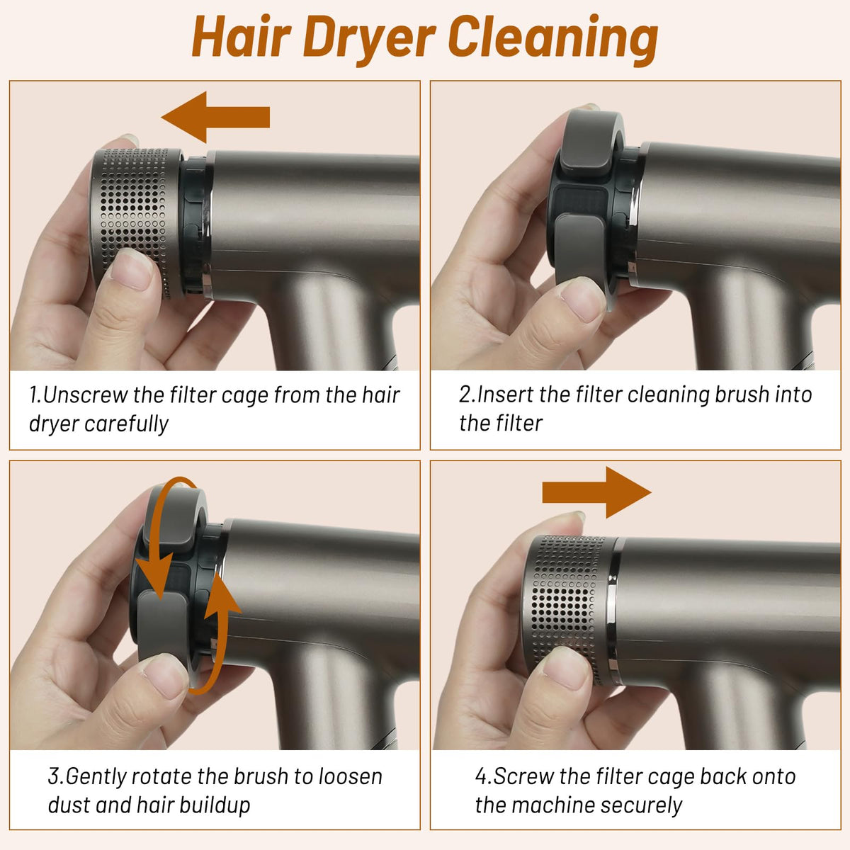 Replacement filter brush for Shark Glam series maintenance