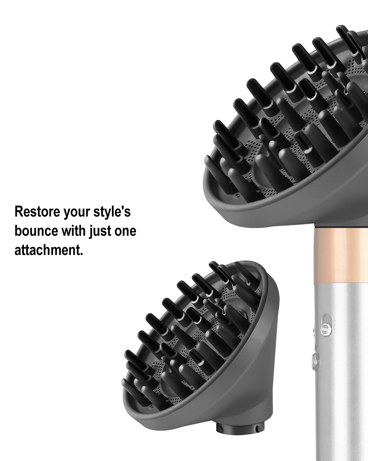 Magnetic connection of Zephblow diffuser on Dyson Airwrap
