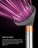 Gray Zephblow diffuser attachment for hair styling