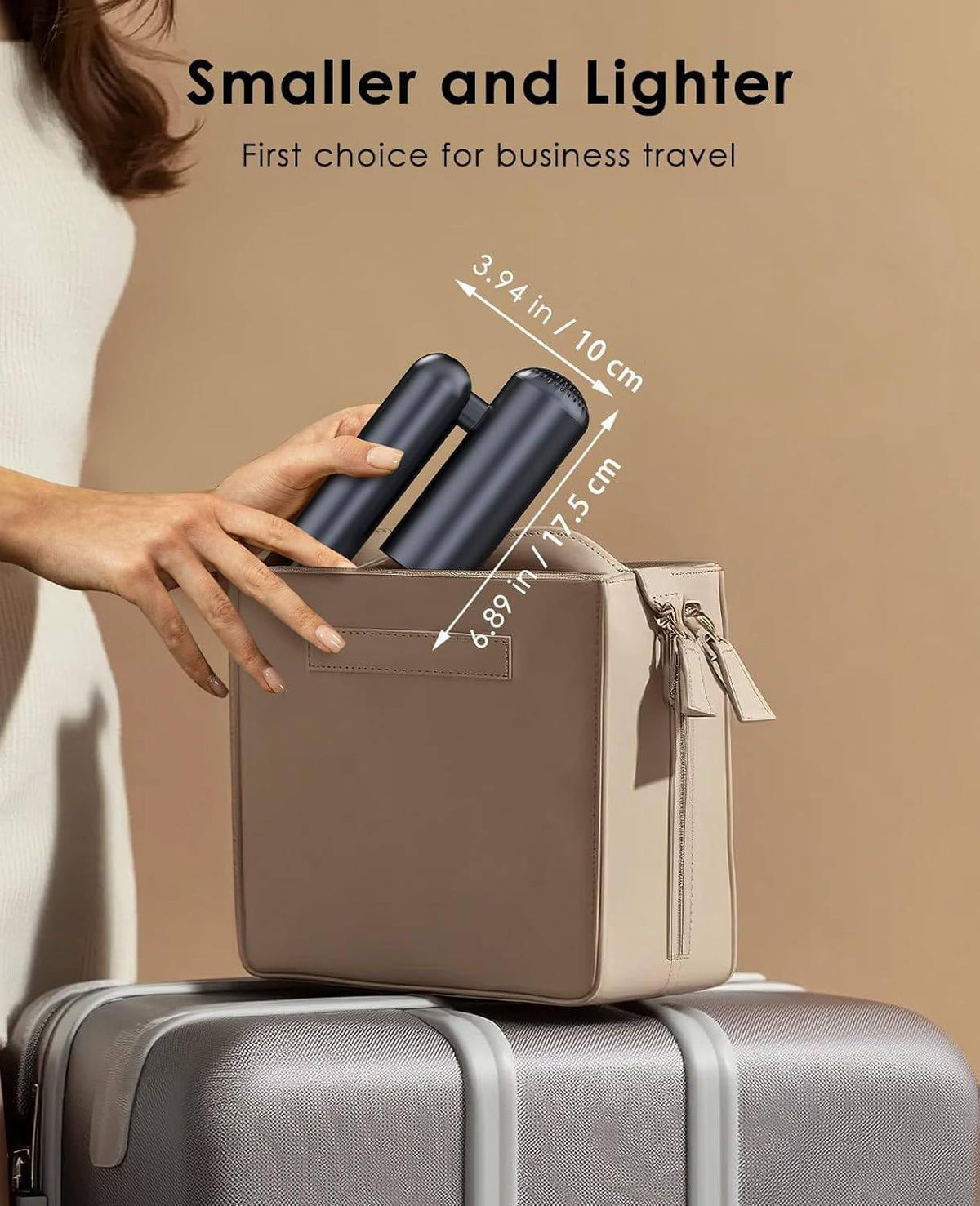 Osou hair dryer showing foldable handle mechanism