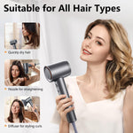 Professional hair styling using Alloom fast drying hair dryer
