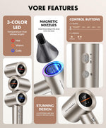 Ergonomic handle and control buttons of Cosy Companions blow dryer