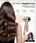 Rear air intake view of high performance ionic hair dryer