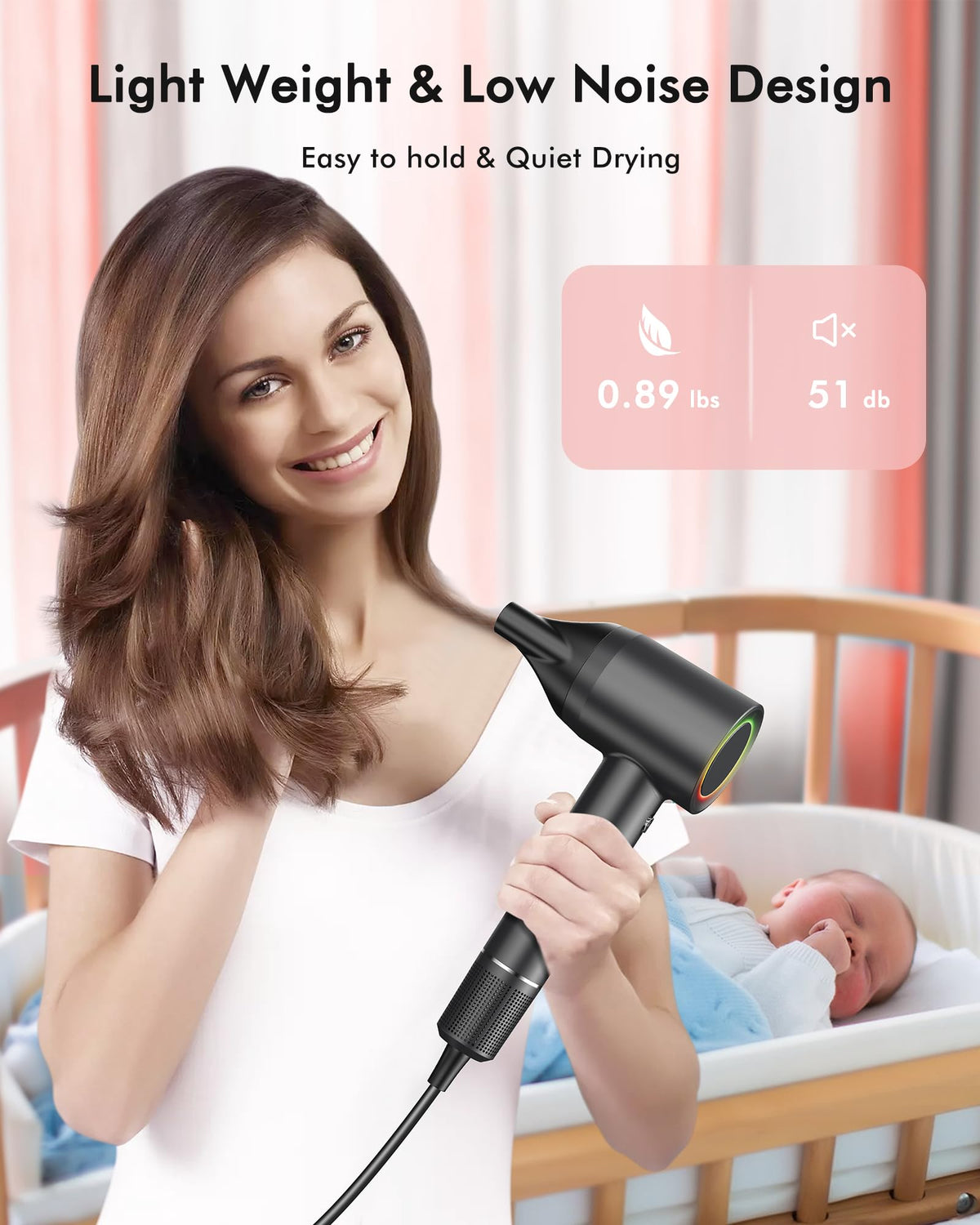 OIMYE high speed blow dryer premium packaging box contents for hair care styling