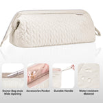 Close-up shot of the soft padded lining inside the MagiDeal travel pouch.