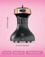 Close up view of the twelve fingers on the integrated diffuser bowl designed for curly hair definition.