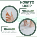 We-Tab relaxation and sinus relief self care kit containing ten individual shower tablets.