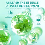 Aromatherapy shower bomb dissolving slowly on the floor under warm water vapor