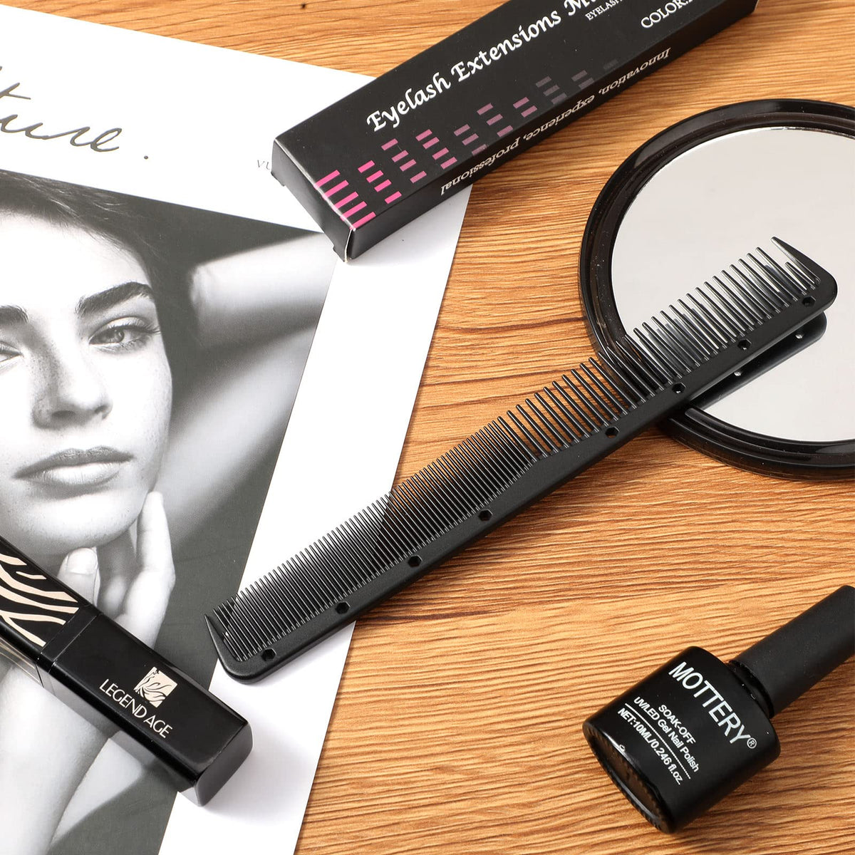 Anti-static carbon fiber hair comb for fine hair