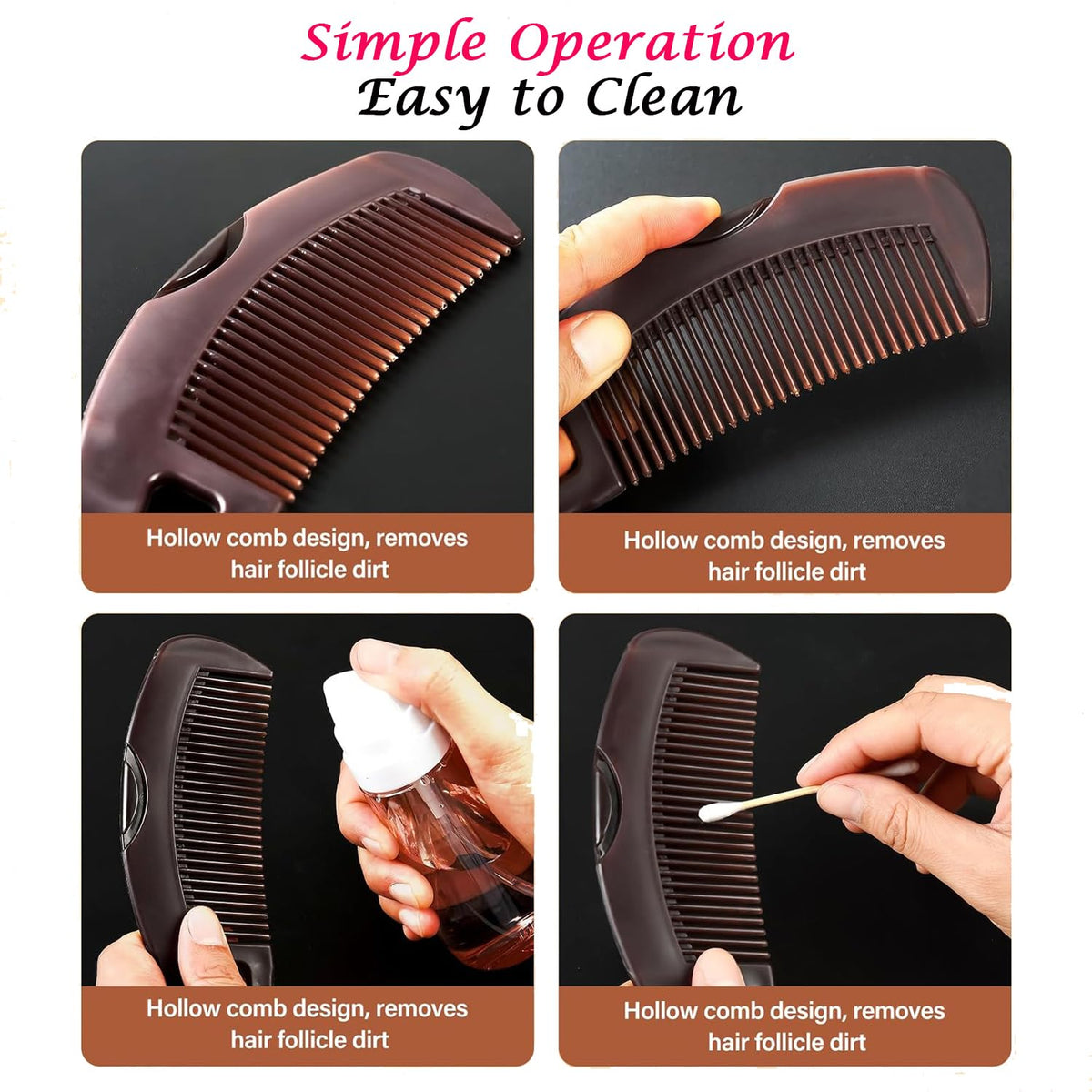 Dafeng brown scalp comb for men and women