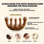 Close up of wooden scalp massager teeth